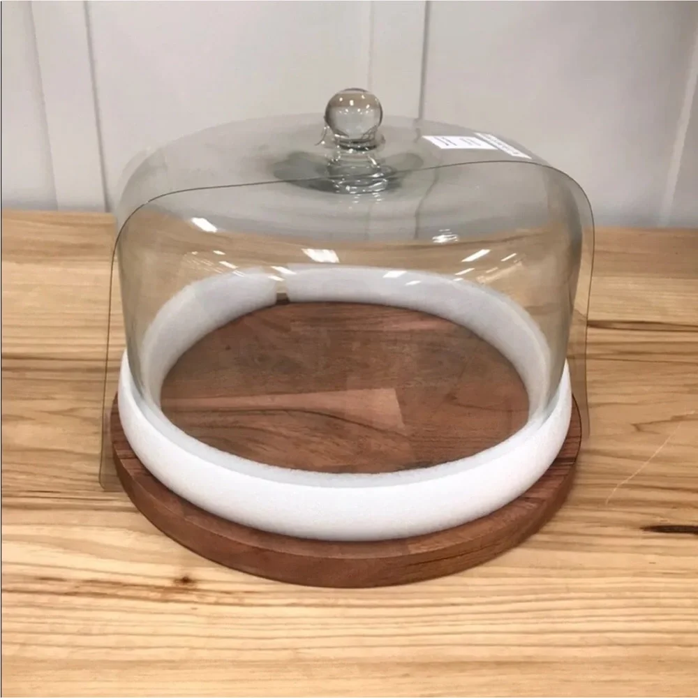 Wood and Glass Cake Dessert Stand  - Hearth & Hand with Magnolia